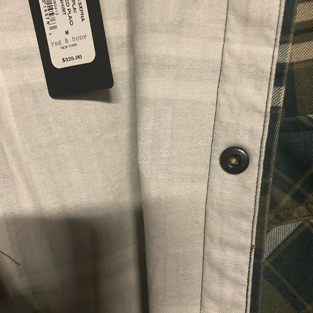 Rag & Bone Men’s Plaid Engineered Jack Snap Flannel Shirt - Picture 12 of 15
